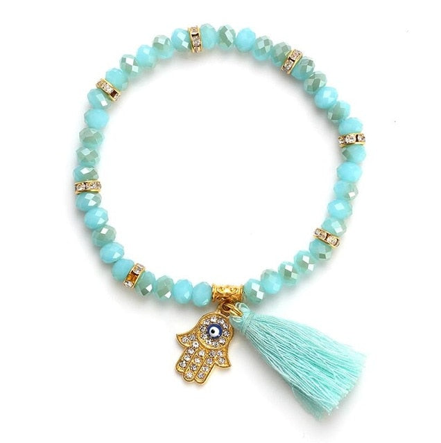Evil eye beads bracelet