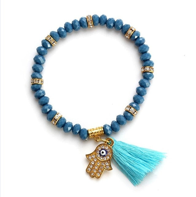 Evil eye beads bracelet