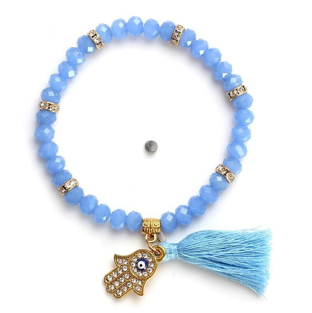 Evil eye beads bracelet