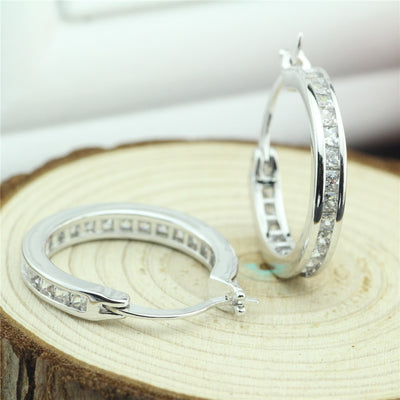 Single silver earrings