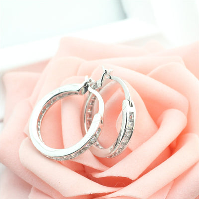 Single silver earrings