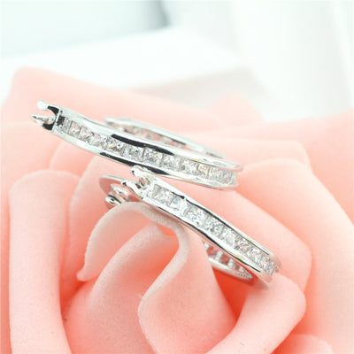 Single silver earrings