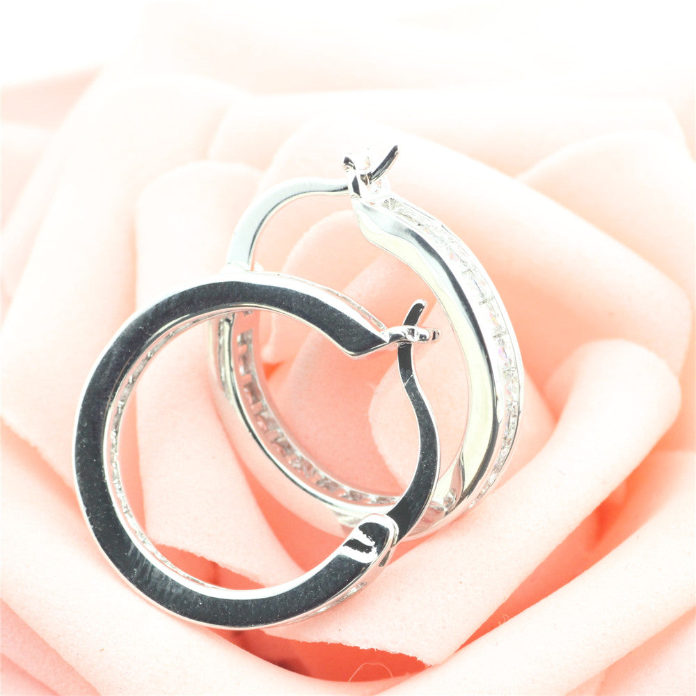 Single silver earrings